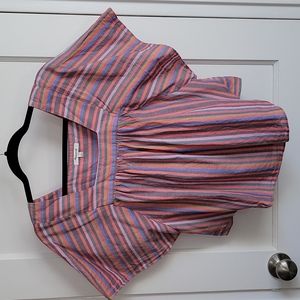 Madewell Striped Square Neck Top S